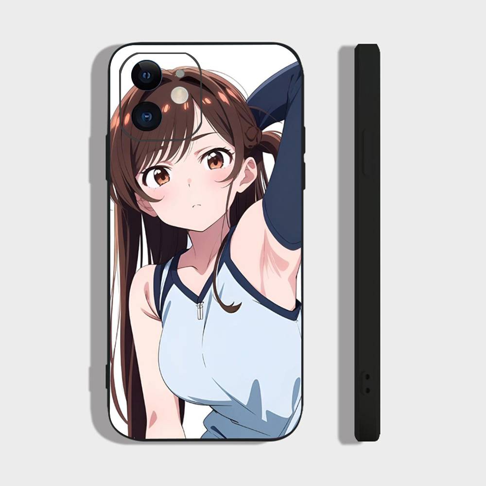 Mizuhara Chizuru Anime Rent-A-Girlfriend Phone Case For IPhone 17 Air 16 15 14 13 Pro Max 11 12 Black Silicone Cover
