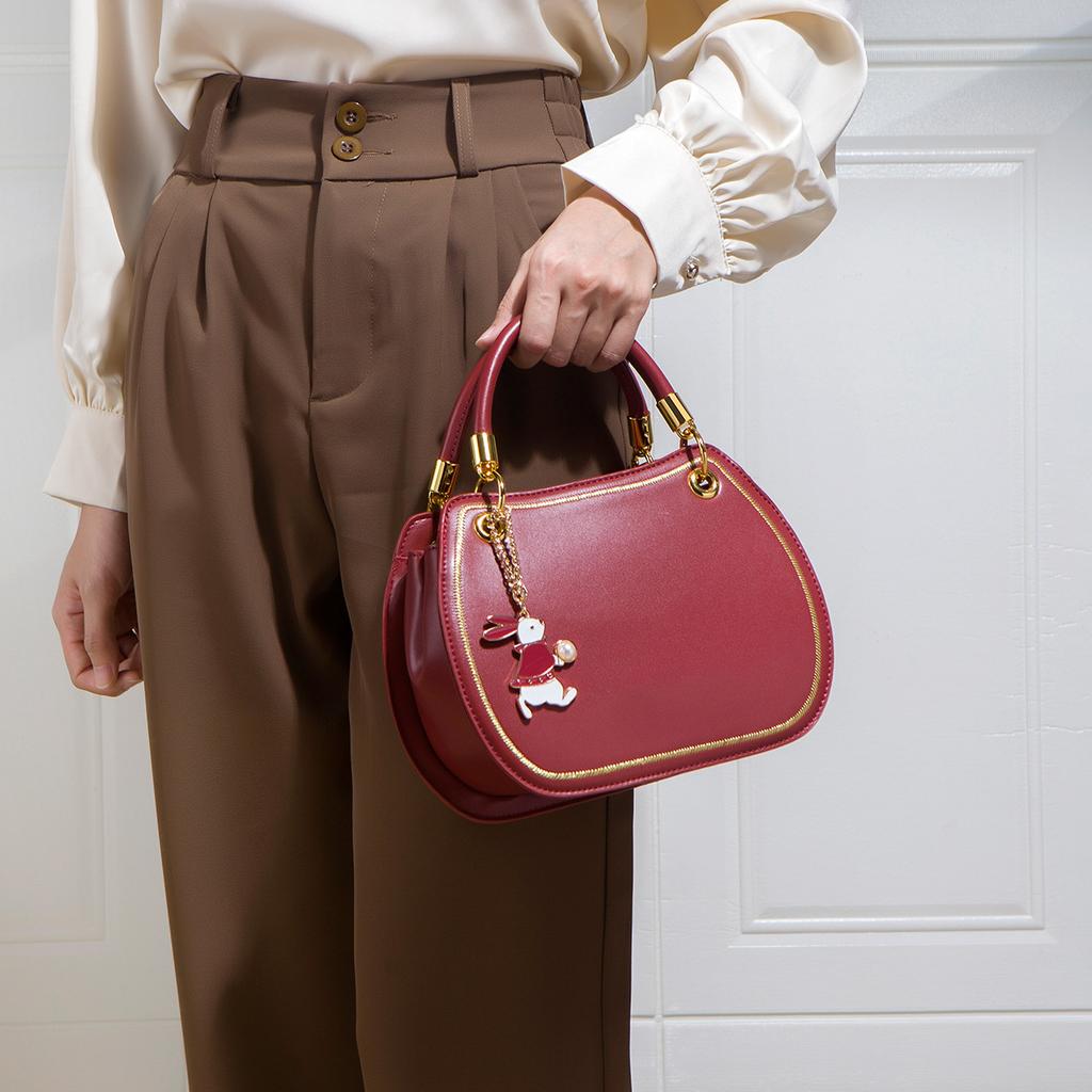 2024 Spring/Summer New Trendy Crossbody Bag, Red Women's Bag, Wedding Bag, Niche Design Bridal Handbag