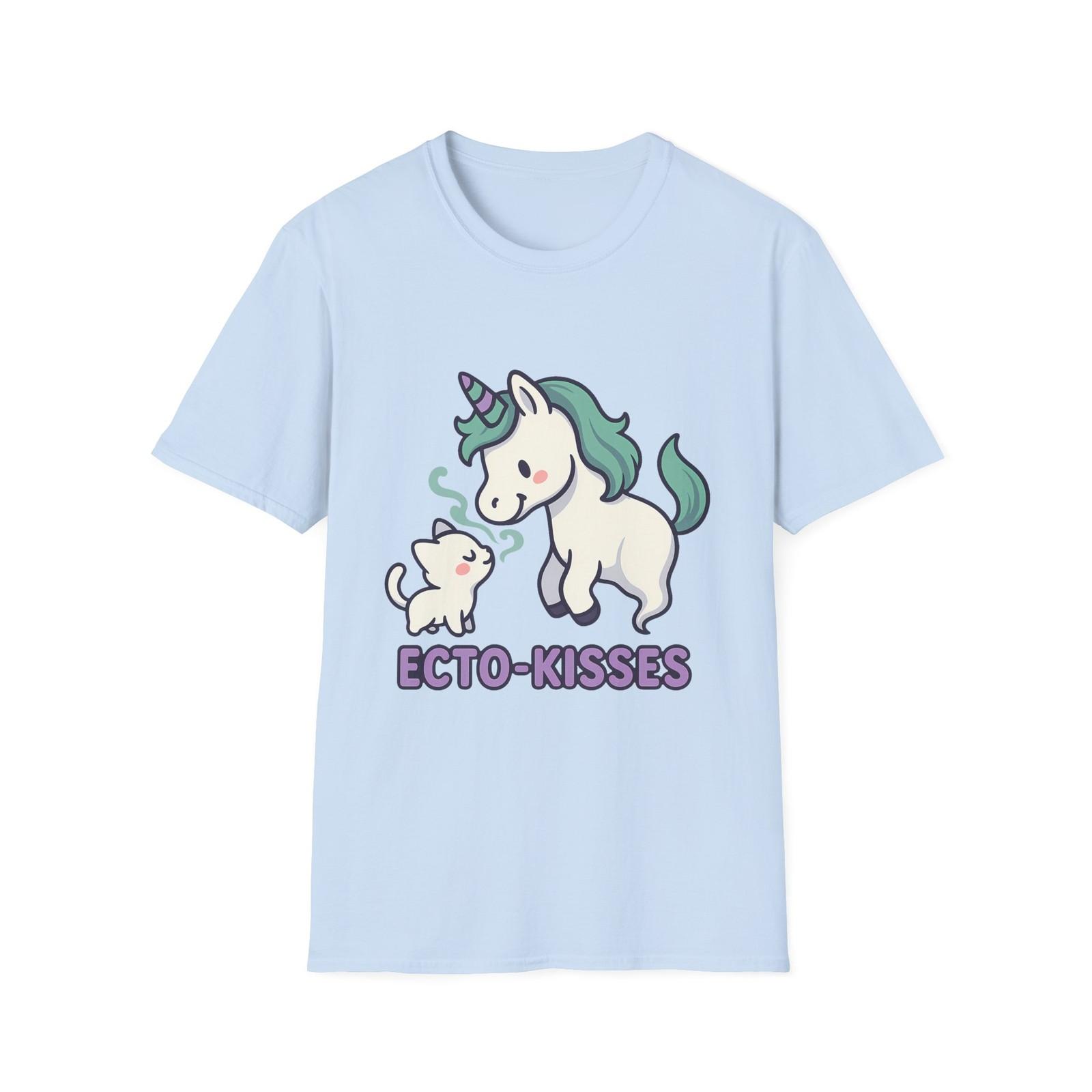 Unisex Softstyle T-Shirt Mens Womens Tees Top Boonicorn Ghost Kitten Cute Kisses Pastel Funny Tee L