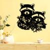 1pc Rustic Metal Raccoon Wall Sculpture Wildlife Iron Art Garden Living Room Zoo Corner Decor Nature Lover Gift Christmas Ornament