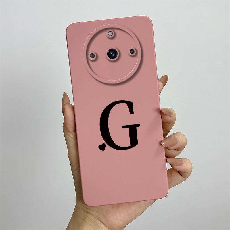 For Realme 11 Pro Case Realme 11 Pro + Plus Phone Case RMX3771 RMX3740 RMX3741 Cover Cute Initial Letters Skin Soft Matte Cover