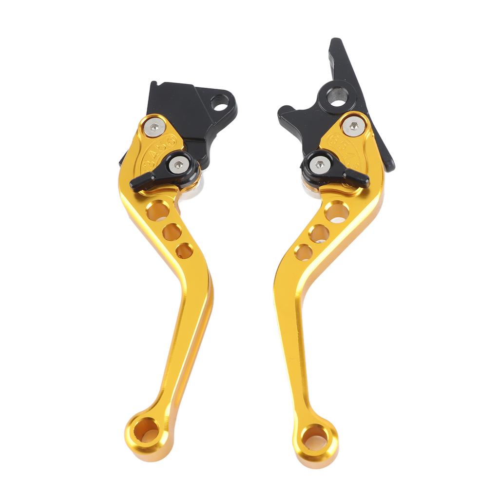 New 2Pcs Motorcycle Clutch Brake Handle Drum Lever Modified Horn Adjustable Hand Lever Motorcycle Accessories Aluminum Alloy