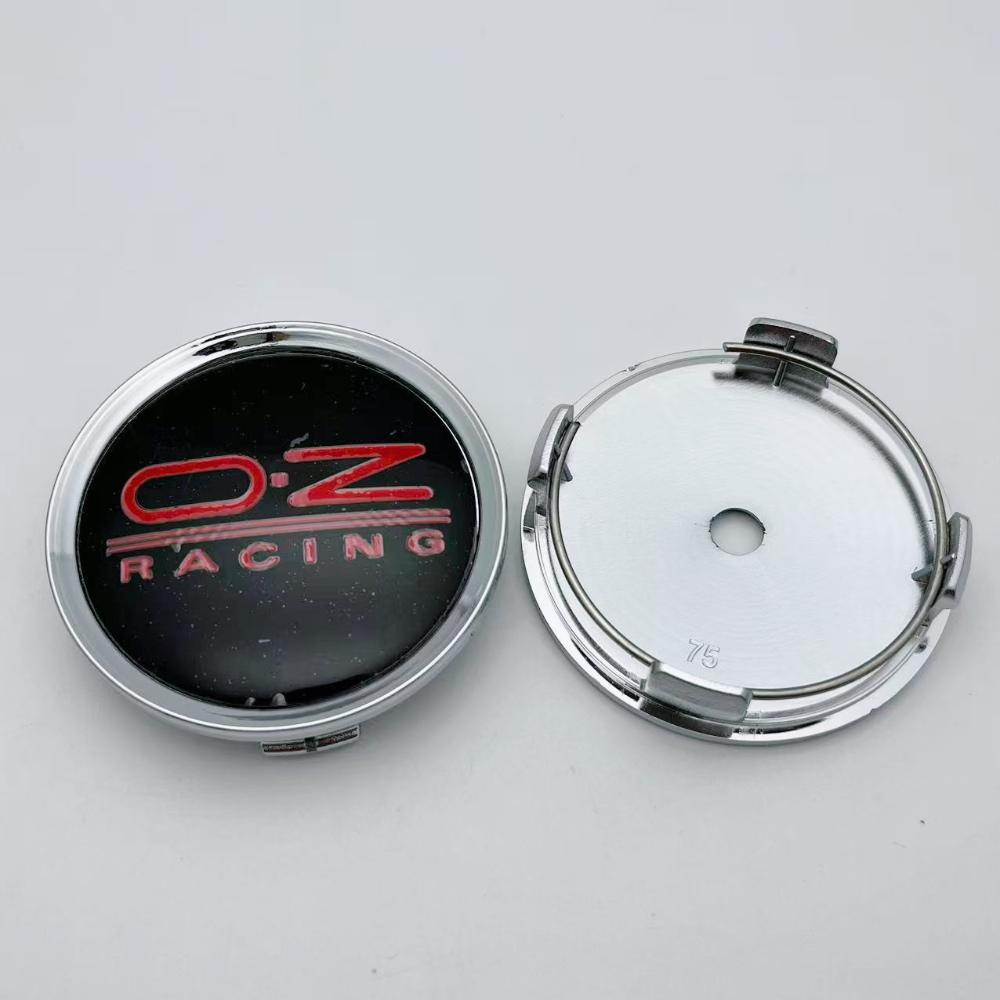 4pcs 75mm OZ O.Z Racing Logo Emblem Car Wheel Center Caps Wheels Hub Cap Hubcaps Auto Rim Centre Cover Styling Car Accessories