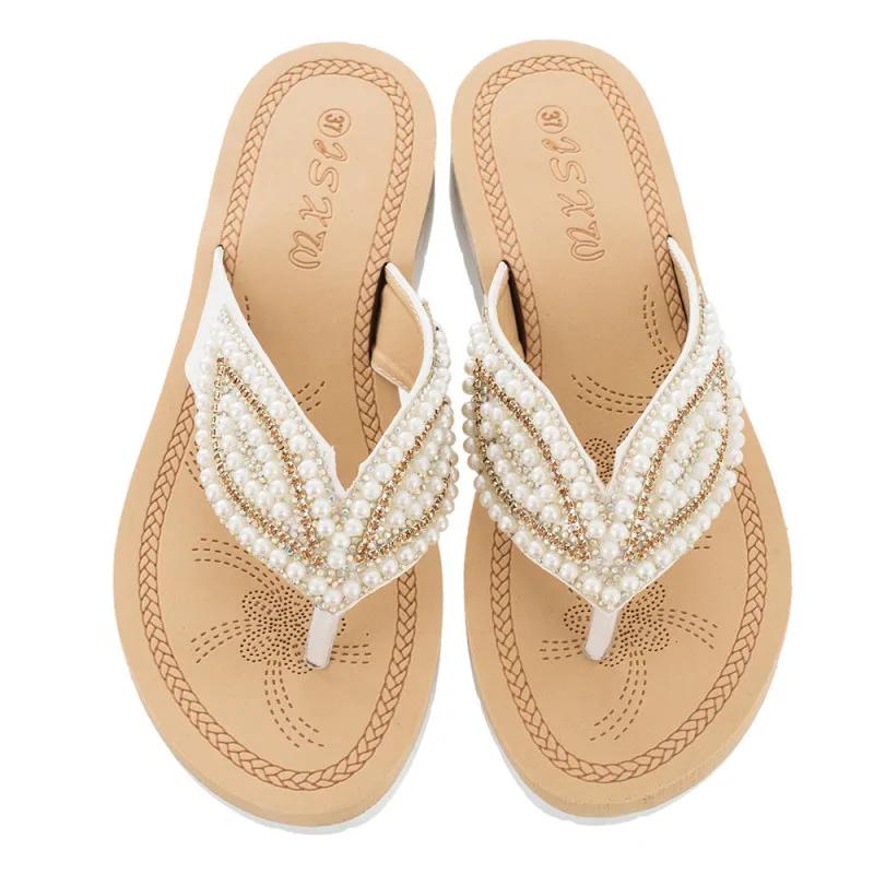 Fashion 2025 Fashion Women's Sandals Summer Outside Beach Slippers Female Casual Non-slip Flat Flip Flops Women Shoes House Slippers