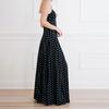 V-Ausschnitt Point Strap Kleid Ärmellos Rückenfrei Langer Rock Sexy Elegantes Strand Langes Kleid Side Fork Design Damen Strapskleider Neue Mode Sommer