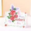 10pcs Folded Design 3D Floral Greeting Cards Floral Pattern Mother's Day Card  Father's Day
