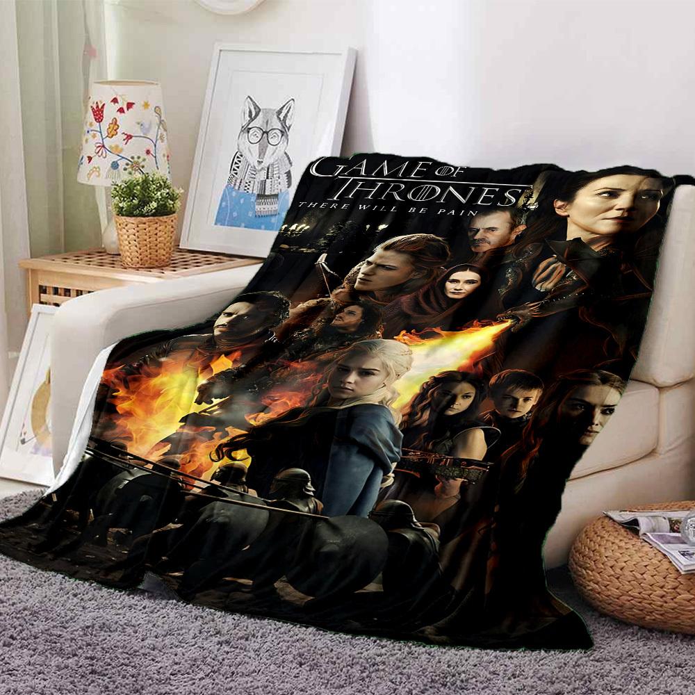 

1pc Game of Thrones Flannel Blanket Soft Warm Throw for Home, Office, Travel, All-Season Cozy Bedding GiftL1243 80cmx120cm(31inx47in)