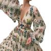 2025 new dress bohemian retro pattern colorful embroidered sexy loose dress