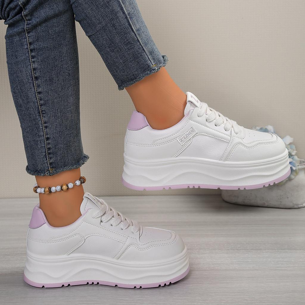 New Style Casual Shoes For Women, Ladies Platform Shoes, White Shoes, Comfortable Sneakers, Increase Height By 5cm