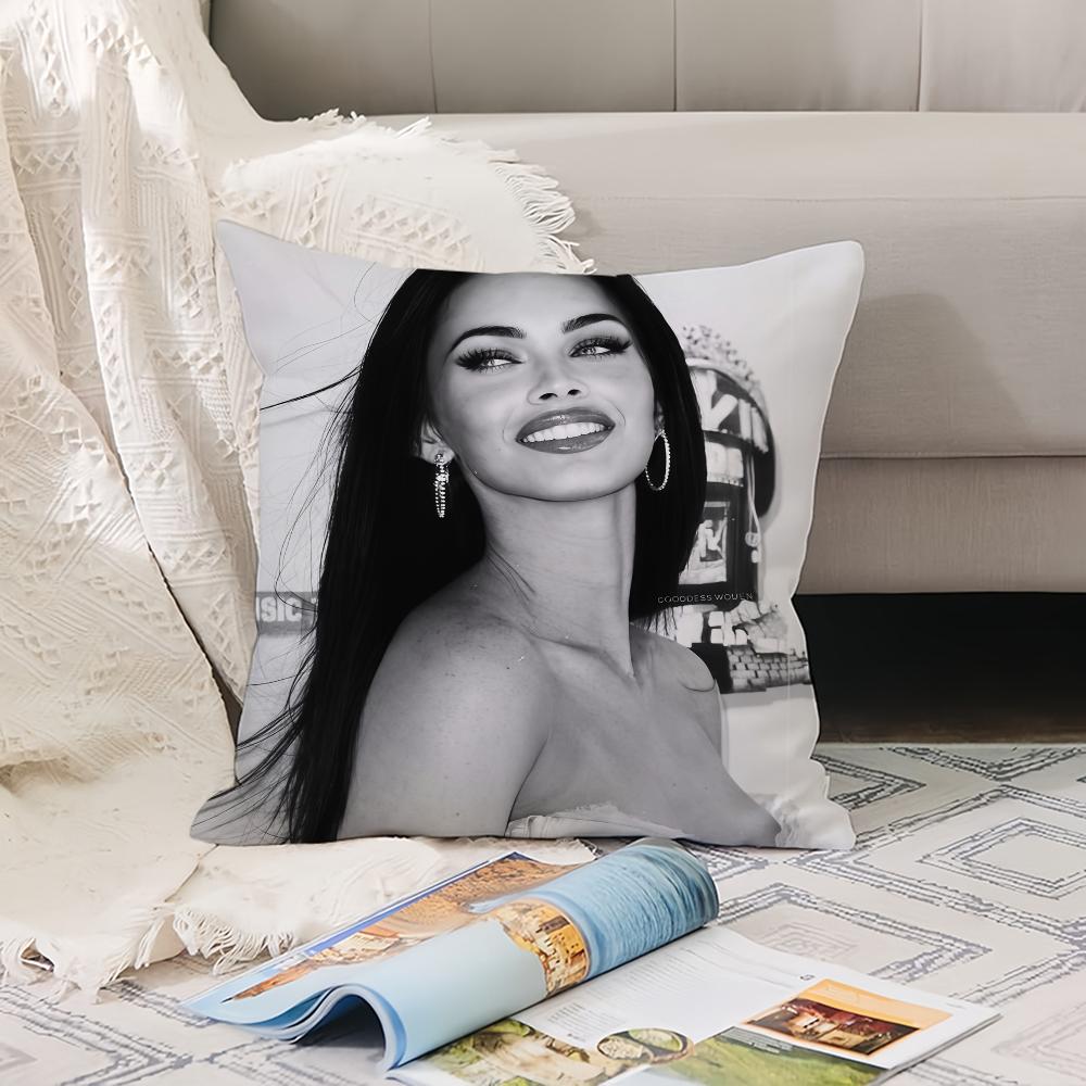 American actress Megan Fox Pillow Case Office Cushions Suitable For Sofa Car Bedroom Decorative Cushion Cover