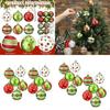 Pack of 12 Holiday Charm Christmas Tree Hanging Baubles Glittering Sphere Ornament for Tree Trimming X3UC