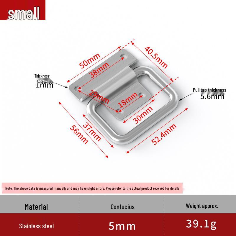 Складная кольцевая ручка из нержавеющей стали для шкафов, ящиков, ящиков для инструментов и оборудования