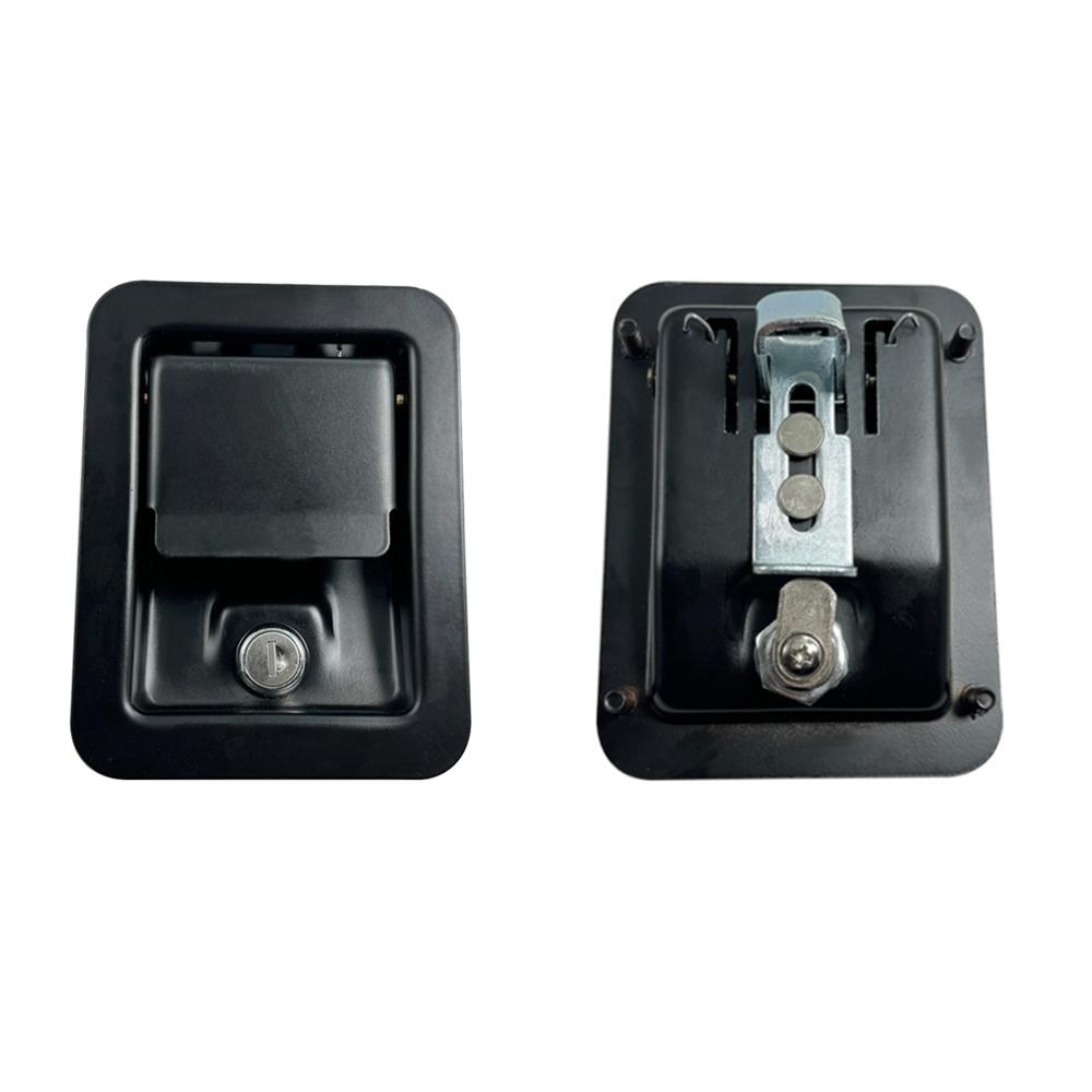 Heavy Duty Durable Carbon Steel Zinc Alloy Compression Paddle Lock Industrial Cabinet Toolbox Black Powder Coated Handle Latch