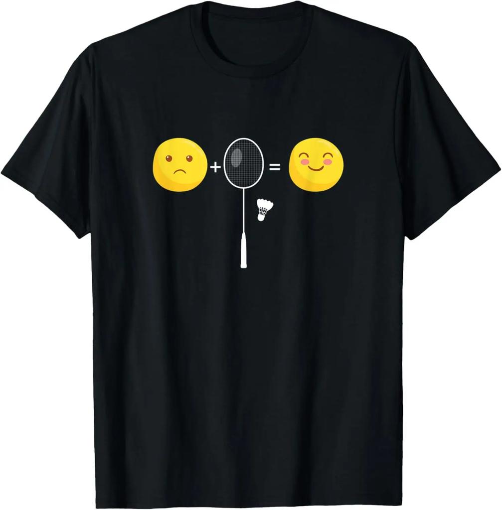 Badminton Love Happy Team Player Coach Tshirt Funny Unisex Clothing Tops Streetwear Graphic T Shirts Ropa Hombre