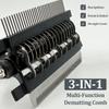 3 in 1 Pet Grooming Hair Brush Dog Deshedding Remover Double Sided Shedding Comb with Stainless Steel Teeth Fur Knot Cutter