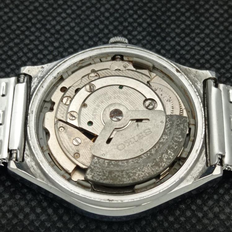 VINTAGE SEIKO 5 AUTOMAT 6309A JAPAN MENS D/D BLUE WATCH 606-a314459-2 SKU606-a314459