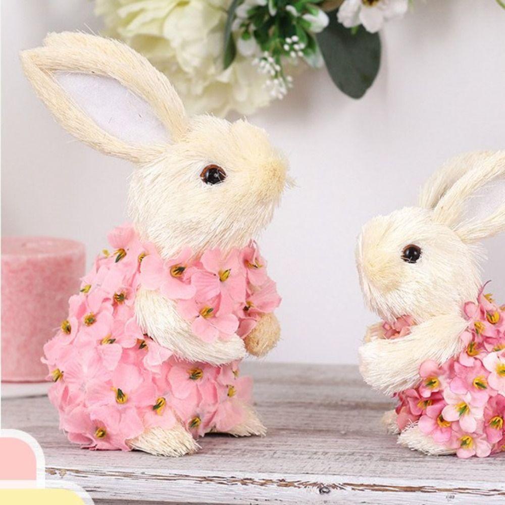 

Кролик для вечеринки своими руками Миниатюры Рогозы Кролик Настольные украшения Пасхальные кролики Украшения Пасха