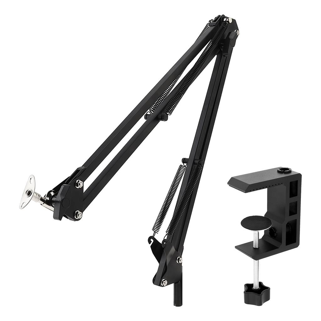 Ağır Hizmet Metal Masa Kelepçeli Salıncak Kolu Standı 360 Derece Döndürülebilir Masa Lambası Büyüteç için Ayarlanabilir Hepsi Bir Arada Montaj Aparatı Donanımla Birlikte