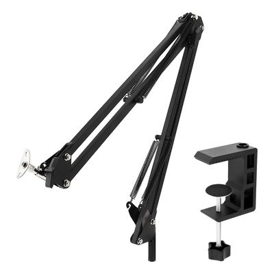 Heavy Duty Metal Table Clamp Swing Arm Stand 360 Rotation Adjustable for Desk Lamp Magnifier All-in-One Mount with Hardware