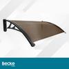 Door canopy 100 x 60 cm brown