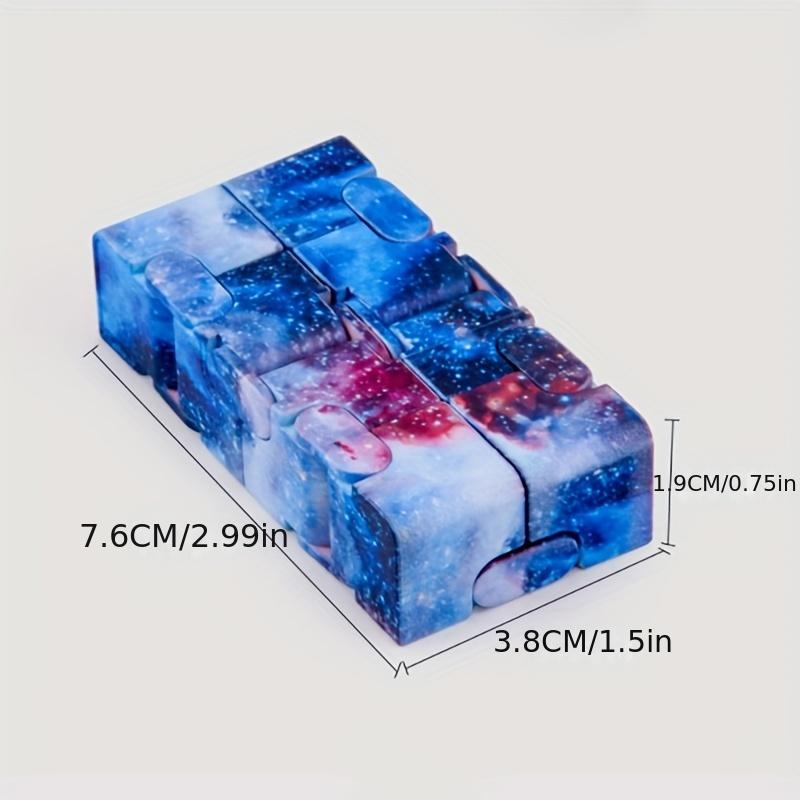 2 - Pack Fun Stress Relief Toys: Metal Fingertip Spinner & Infinite Rubik's Cube - Great for Office, Home & On - the - Go Use