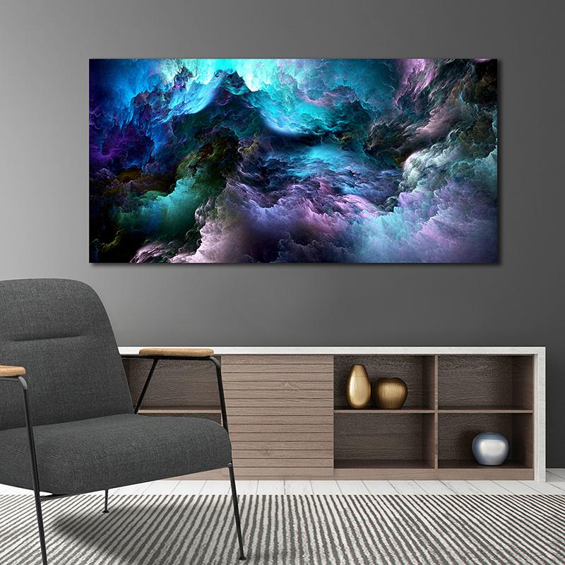 WCIC New Art Cloth Beautiful And Magnificent Scenery Of Clouds Abstract Cloud Decorative Painting Home Wall Decoration Hanging Painting