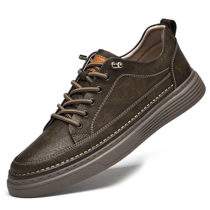 Men s Summer Cowhide Breathable Retro Casual Sneakers 41