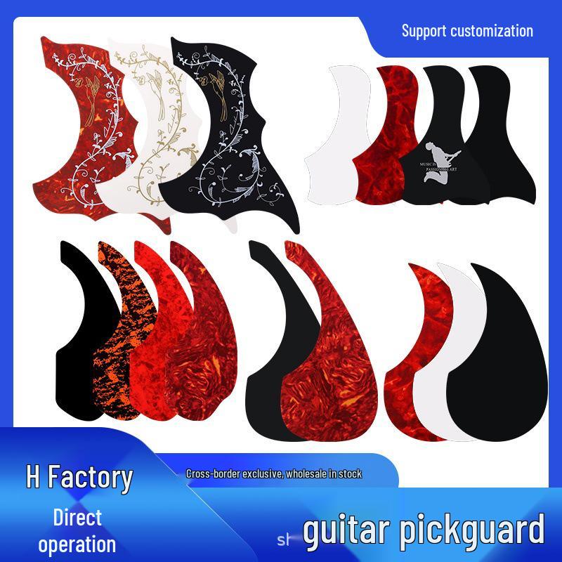 Gitaar slagplaat voor 38", 40", 41" – Gekleurde Onregelmatige Vorm, Geschilderd Stickerbord Accessoire