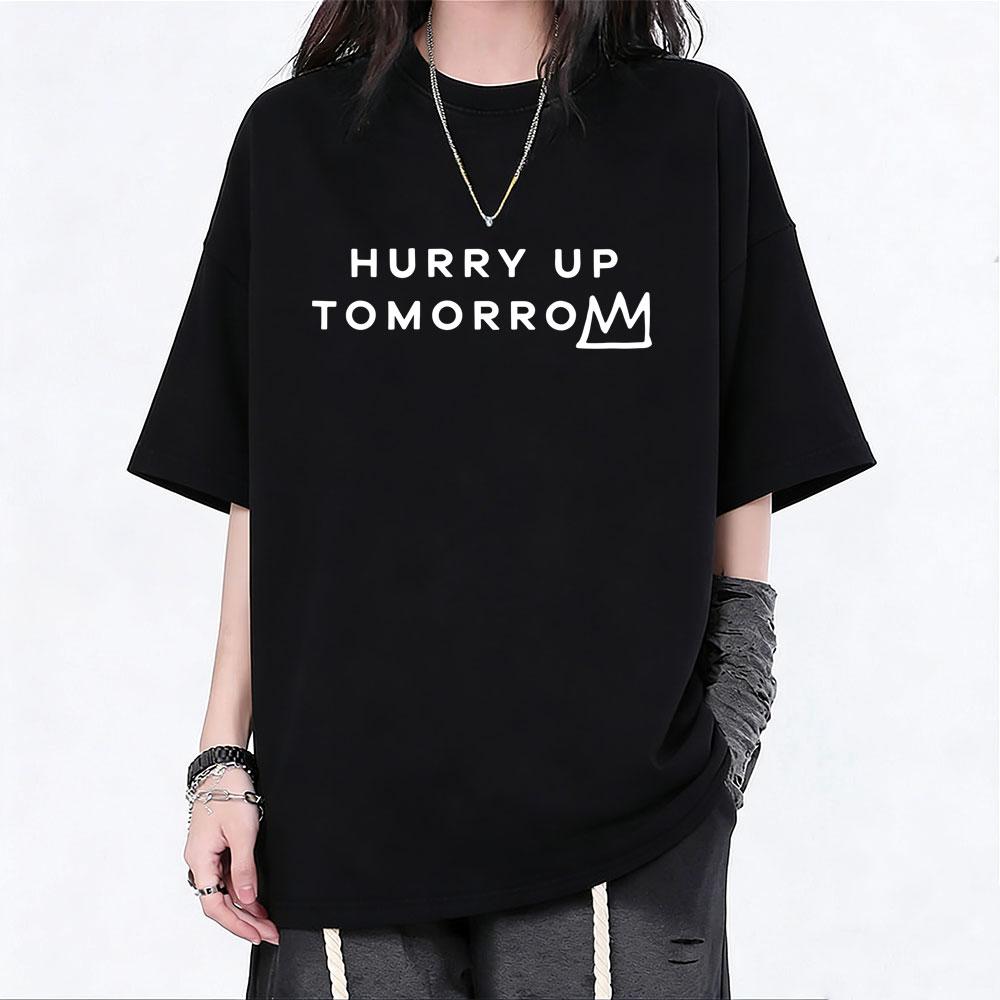 Limited Rapper The Weeknd Tshirt Hurry Up Tomorrow Graphic T Shirt Unisex Women Hip Hop Fashion Oversized Tshirts Unisex Streetwear