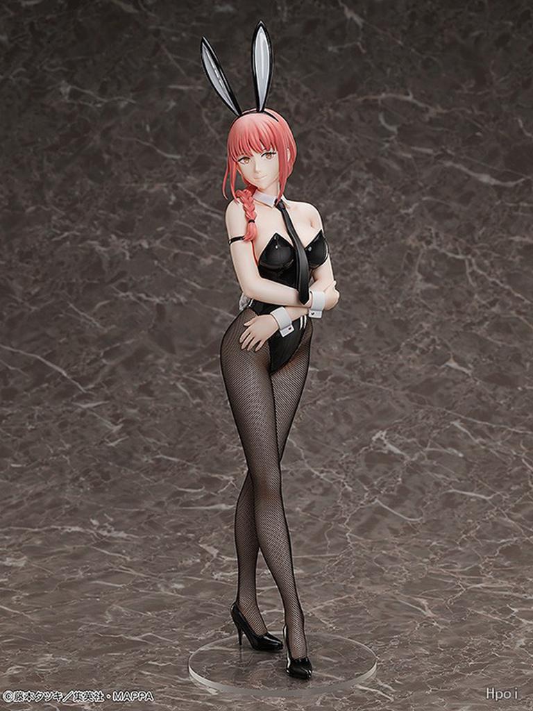 26CM Anime Chainsaw Man Makima Figure 1/4 Bunny Ver Black Silk Model Toy Gift Collection Action Figure Static Ornament Doll PVC