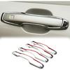 4Pcs Chrome Exterior Side Door Handle Frame Cover Ring Trim for XC60 2018-2022,for XC90 2016-2022,for Volvo S90 2017-2022, for V90 2017-2021