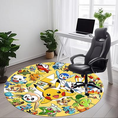 1pcPokemon Characters Office Round Area Rug, Indoor Mat Suitable For Office, Bedroom Living Room Home Decor, Room Deco, Offic A0928146