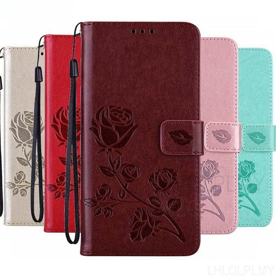 Rose Leather Wallet Flip Case For OPPO A79 5G A60 A40 A80 A40M A3 A3X A5 Reno 13 13F Realme C75 C67 C65 C63 C61 12X 12 Pro Cover