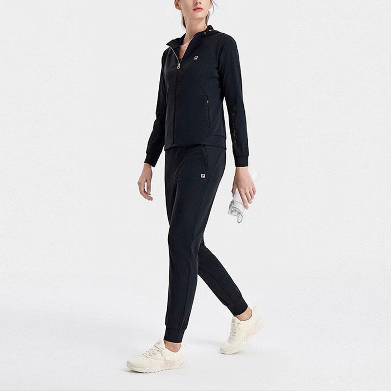 New FILA Knitted Sweatpants Women's Black A11W321611F-BK