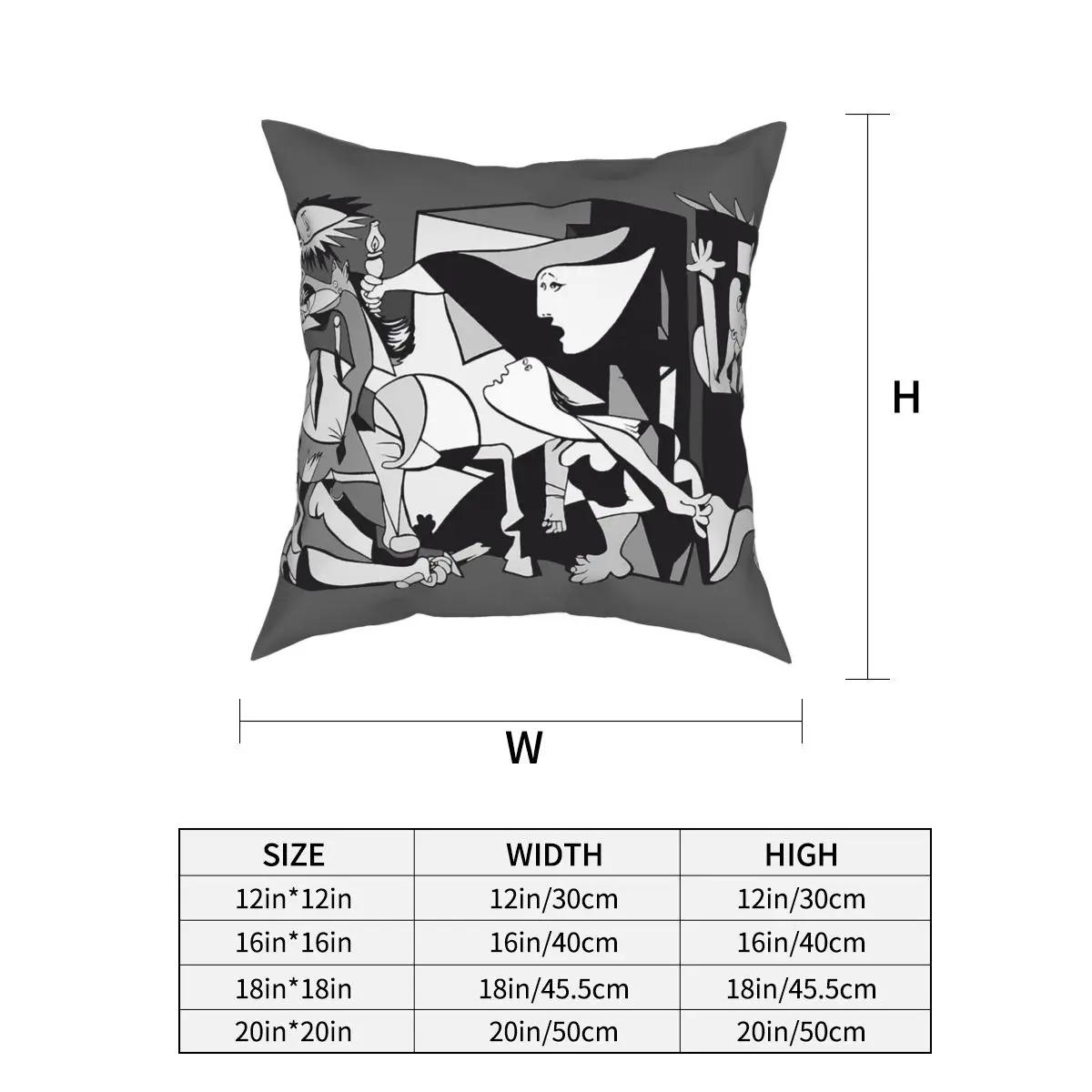 

Pablo Picasso Guernica 1937 Artwork Throw Pillow Cover Polyester Throw Pillow Surrealism Art Vintage Pillowcase 12x12Inch