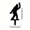 Metal Garden Stake Bigfoot Ornament Outdoor Decor Patriotic Yard Art Modern Home Accent