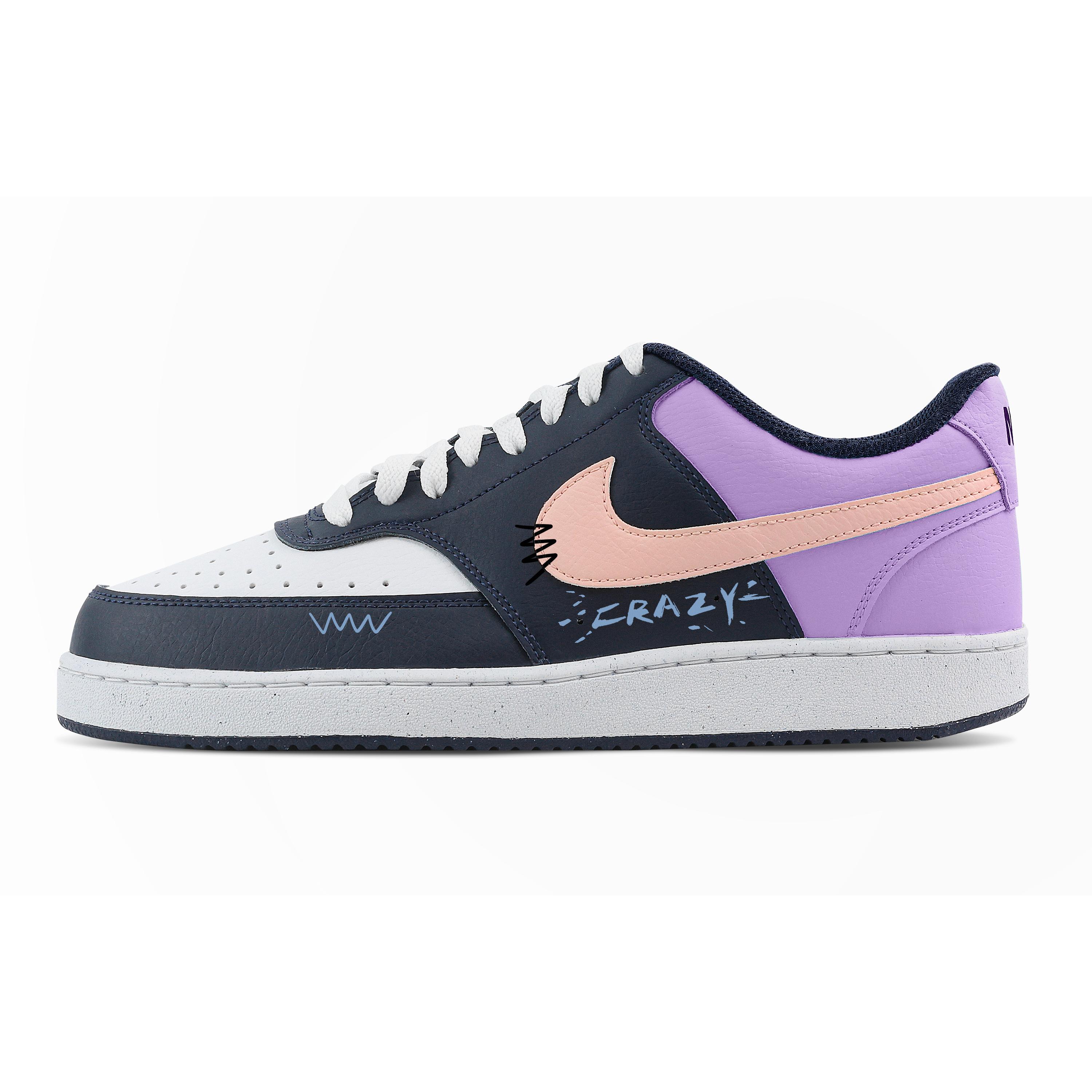 

Nike Court Vision Low Rhapsody Maze Low top Training Shoes Men s Blue Purple HM9862-400(Team773-) 44