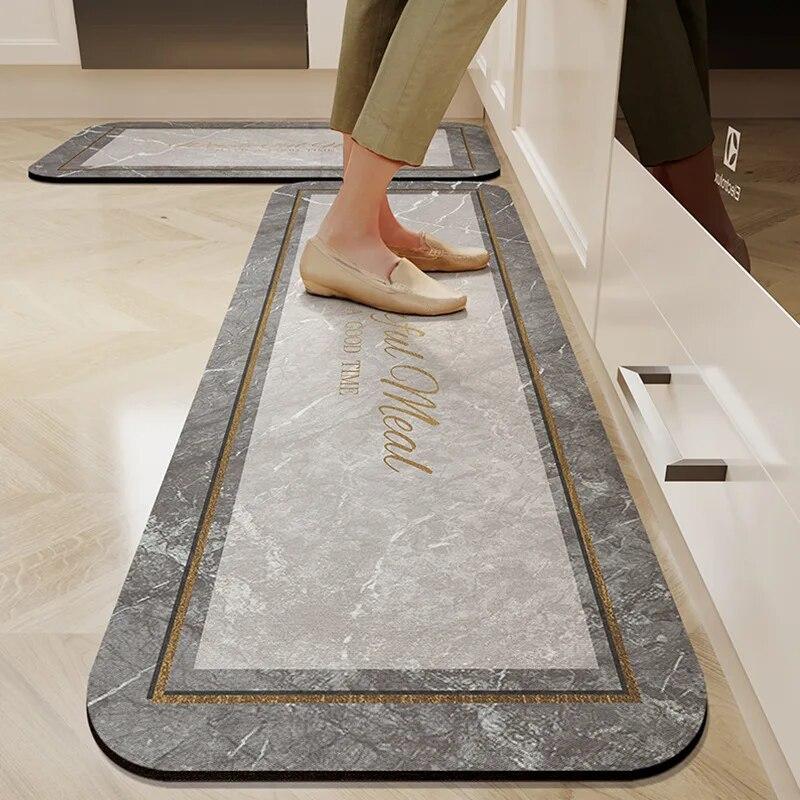 Kitchen Floor Mat Bathroom Absorbent Carpets Non-slip Anti-Fatigue Washable Bedroom Long Strip Soft Rug Home Entrance Doormat