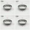 10 st Nya Äggtartformar i Aluminiumlegering Blomform Non-stick Muffinform Återanvändbara Muffinbakformar Köksverktyg
