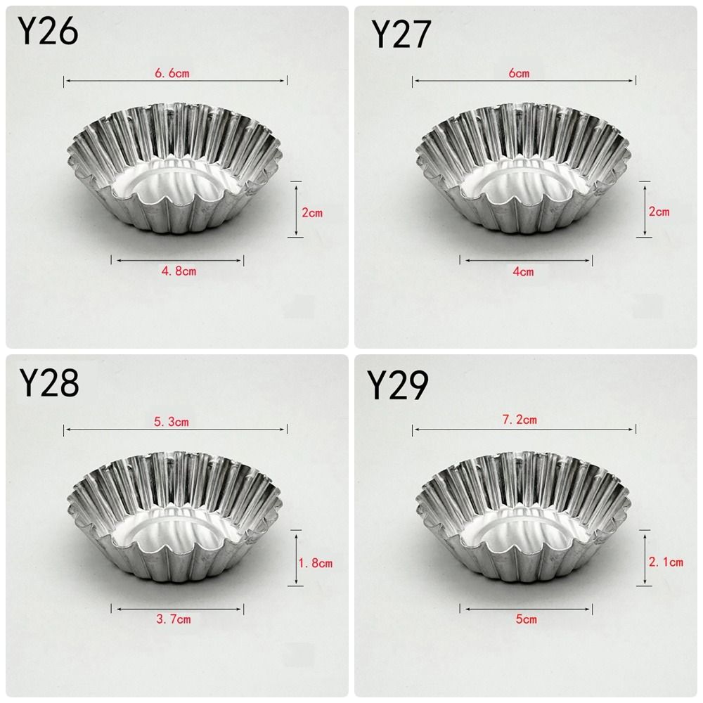 10 st Nya Äggtartformar i Aluminiumlegering Blomform Non-stick Muffinform Återanvändbara Muffinbakformar Köksverktyg