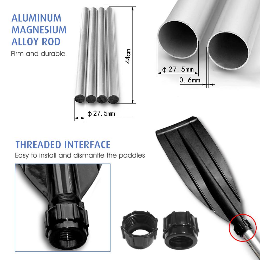 125 cm kajakkpadler Aluminium Magnesiumlegering Lettvektspadler Avtakbare kajakkpadler