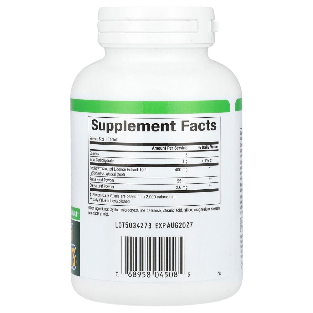Natural Factors DGL Deglycyrrhizinated Licorice Root Extract Chewable Tablets, 90 Count