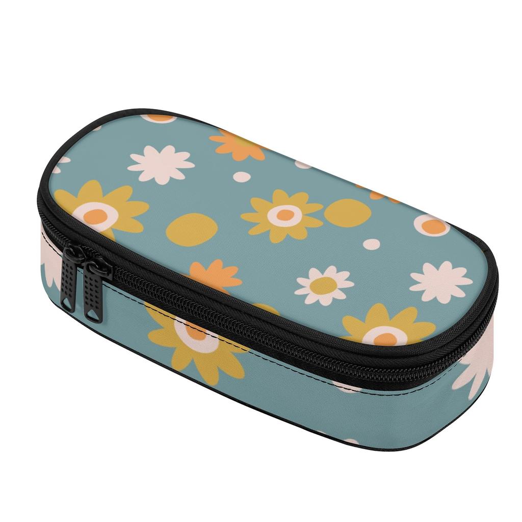 Pen Case Roomy Interior Casual Easy Open Zipper 300D Polyester with Main Pocket Mesh Layer and Removable Pen Divider for Students
