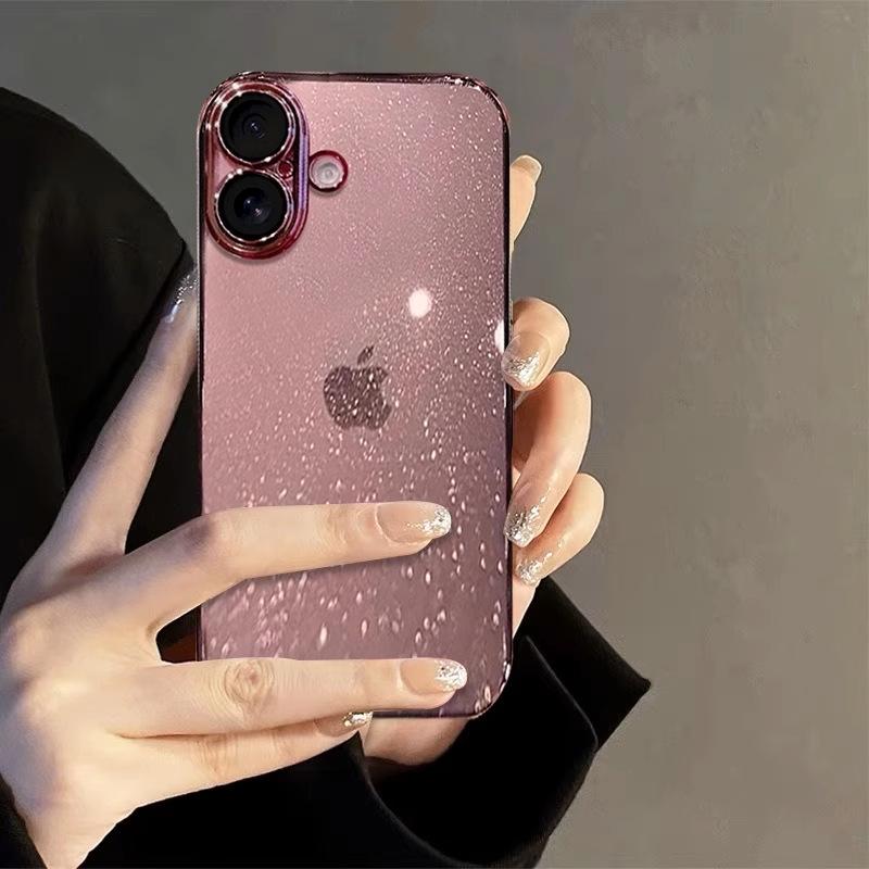 iPhone 17 Pro Max Glitter Electroplated Hard Case with Lens Film Protection