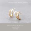 [Bijoux Naot] Boucles d'oreilles créoles nacre x perle de conque [Boîte cadeau incluse] Petite taille Sans nickel Hypoallergénique Plaqué or 18 carats