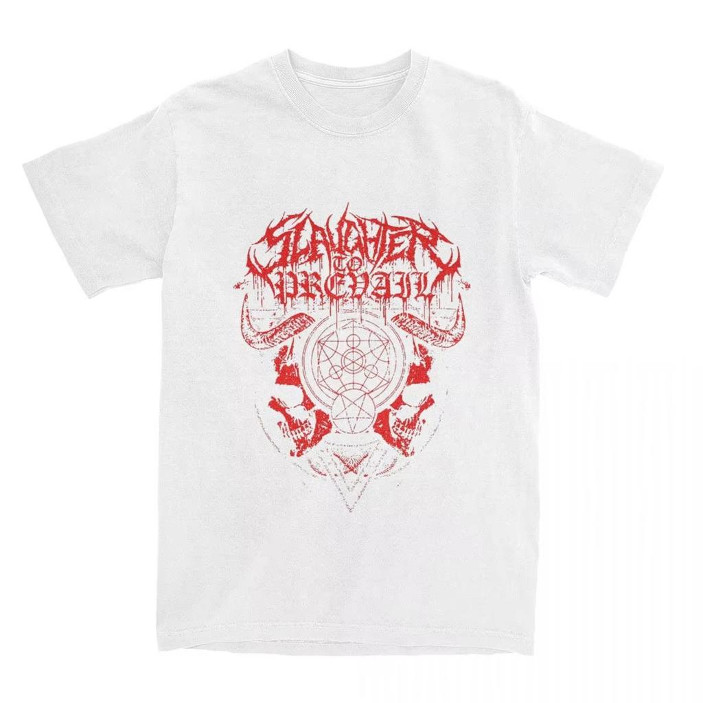 Retro Slaughter To Shirts Men Women Heavy Metal Deathcore Crazy Pure T Shirt Round Neck Short Sleeve Clothes Summer