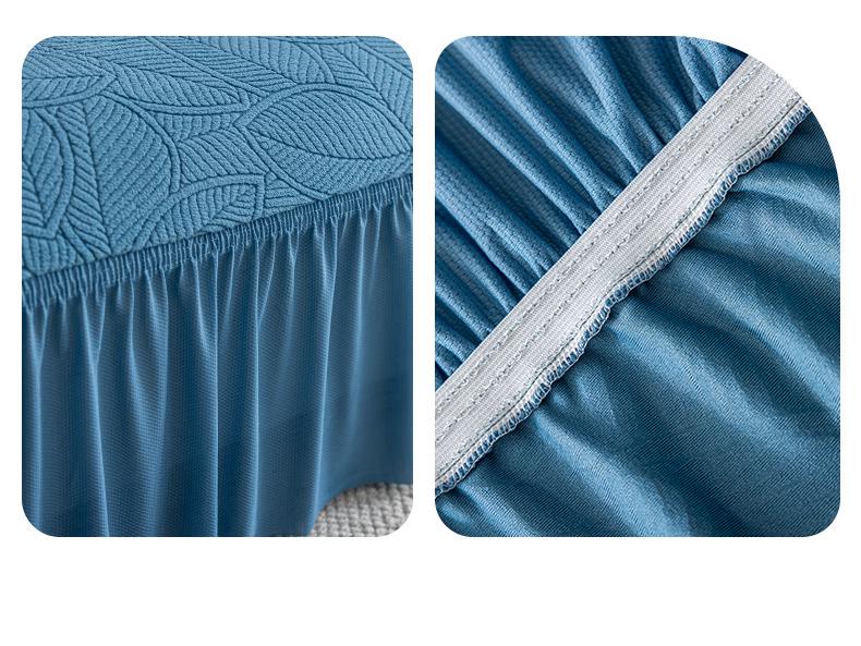 Plush Jacquard Skirted Sofa Cover, Elastic All-Season Fit, Dustproof Cushion Protector