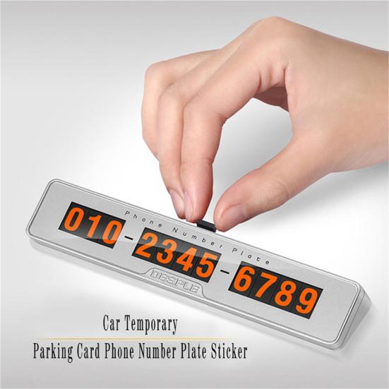 Stylish Car Temporary Stop Parking Magnetic Phone Number Display Card Plate