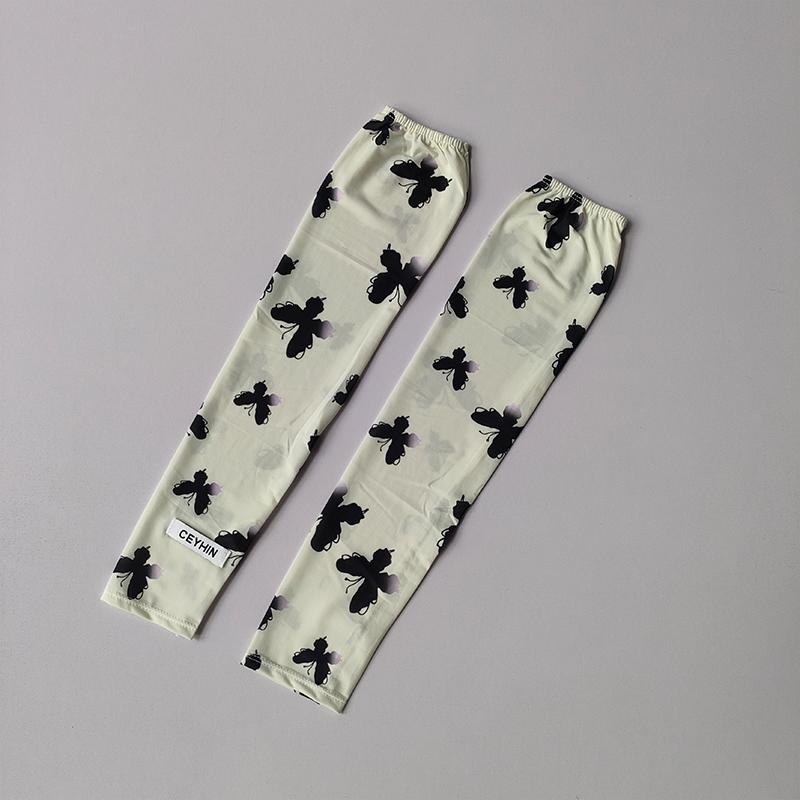Gradient Butterfly Sunscreen Ice Silk Sleeves Women Summer Versatile Anti-light Sleeves Outdoor Breathable Ice Silk Gloves