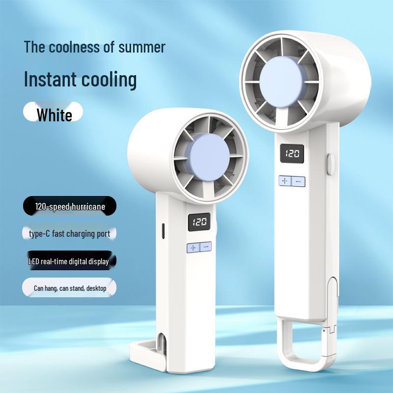 

Compact USB High-Speed Fan S1: Hands-Free, 120-Speed, Folding, Neck-Hanging Design with Digital Display and Quick Cooling. Fan S11